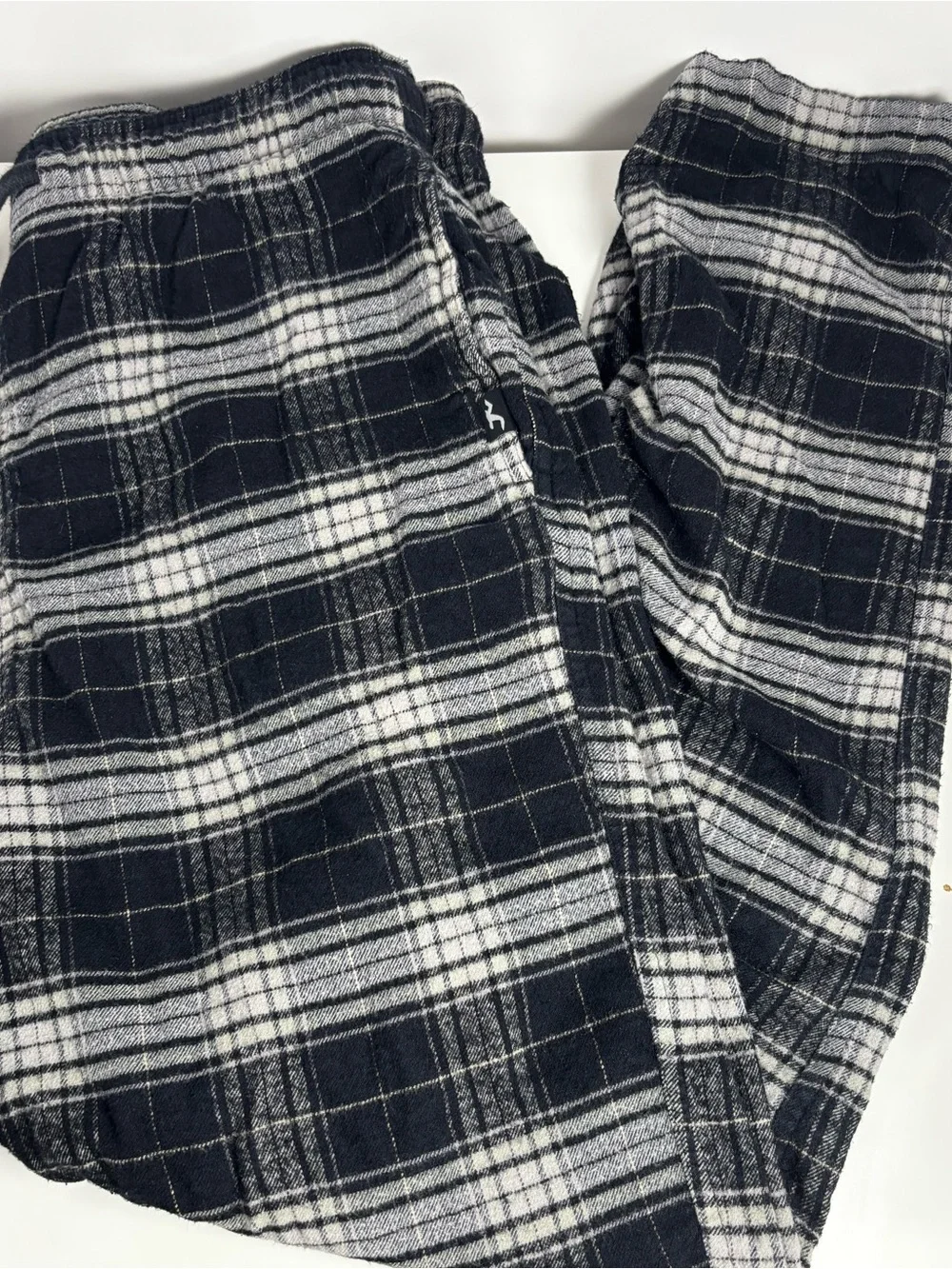 Hollister Black & White Plaid Sleep Shirt